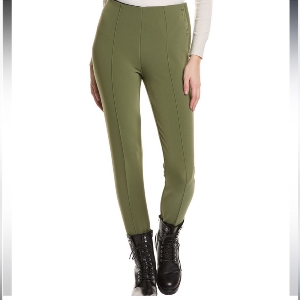 Bogner Elaine Softshell Stirrup Pants in Olive Green